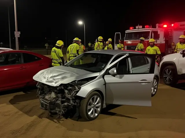 Motorista bate em 5 carros em festa junina no DF e foge; homem é ferido